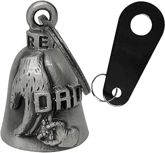 Motorcycle Bell for Biker Rider Men Women Angel Bell with Bell Hanger, Ride Riding Bell Motorcycle Accessories