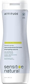 Hair Shampoo for Sensitive Dry Scalp, EWG Verified, Soothing Oat, For Thin Hair, Naturally Derived Ingredients, Vegan and Plant-Based, Volume and Shine, Unscented, 16 Fl Oz