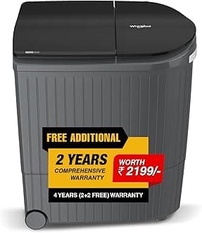 Whirlpool 9 Kg 5 Star Semi-Automatic Top Loading Washing Machine (HYDROWASH ELITE 9.0 MIDNIGHT GREY(10YR), 3D Wave Technology)