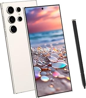 - I24 Ultra 5G Smartphone, 6+256GB Unlocked Phone, Android 13.0, 48+108MP Zoom Camera, Mobile Phone with Build-in Pen,Long Battery Life 6800mAh, Dual SIM, 6.8“ HD Screen,5G/4G Phone (White)