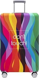 TRAVELKIN Luggage Cover Washable Suitcase Protector Anti-scratch Suitcase cover Fits 18-32 Inch Luggage, Colour Stripe, XL(29-32inch suitcase), Fashion