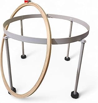 ADW CRAFT'S® Aari Embroidery Stand 18” | Wooden Cot Stand with Frame for Aari Work | Aari Kit Material Tool | Aari Embroidery Frame Included (with Frame)