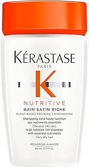KERASTASE Nutritive Bain Satin Riche Shampoo | Cleanses & Deeply Replenishes Moisture | With Plant-Based Proteins & Niacinamide | For Medium to Thick to Dry Hair