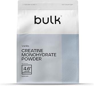 Bulk Creatine Monohydrate Powder, Vanilla, 500 g, 100 Servings, Packaging May Vary