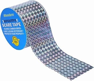 Goodern Bird Repellent Deterrent Reflective Double Sided Tape (350ft/4.8cm)