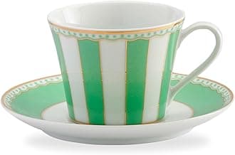 Noritake T002B/M-252 Cup & Saucer (Coffee/Tea) 250cc Carnival Apple Green Fine Porcelain