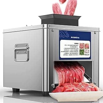 Commercial High-Power Meat Slicer, Electric Stainless Steel Meat Slicer, Removable Blade, Applicable to Boneless Meat,21in