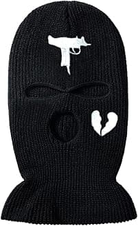 3 Hole Uzi Balaclava Knitted Full Face Cover Ski Mask Winter Windproof Neck Warmer Thermal Cycling for Men Women
