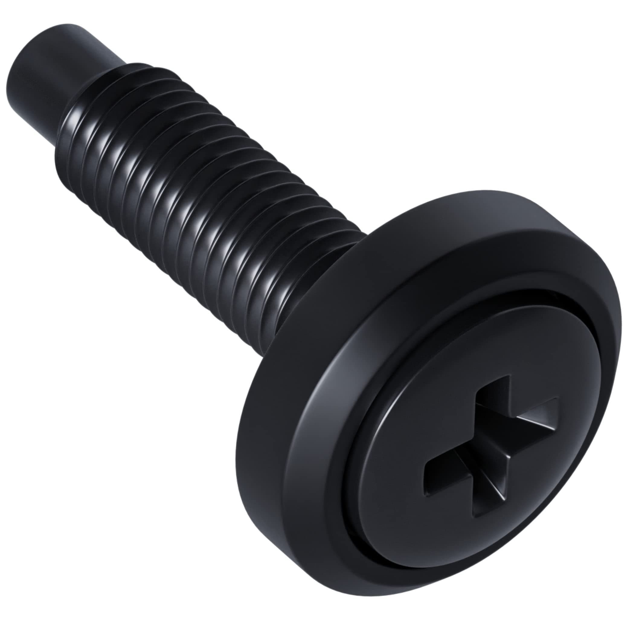 ECHOGEAR Server Rack Screws 25 Pack - 10/32 Steel Screws with Attached Nylon Washers & Pilot Point Heads - Made to Use with Network Racks, Enclosures, & Cabinets