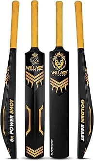 Willage Plastic Bat, Plastic Cricket bat Hard Plastic, Plastic Bat for Tennis and Wind Ball, Cricket bat Size 6