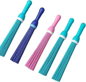 Freshome Heavyduty Kharata Plastic Broom | 250 gm | 22Inches with 60 bristles | Wet & Dry Floor Cleaning Fiber Broom Hard Bristle Plastic Broom Stick for Home and Floor Scrubbing in Bathroom (5)