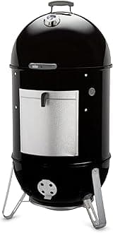 Weber Smokey Mountain Cooker 22-Inch Charcoal Smoker – Outdoor BBQ Smoker with Dual Cooking Grates, Porcelain‑Enameled Kettle & Temperature Control Dampers