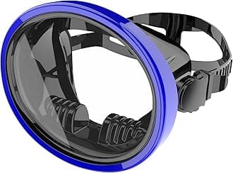 Jwintee Diving Mask Scuba Mask Spearfishing Mask Freediving Water Mask Tempered Glass Oval HD Anti-Fog Scuba Goggles for Adults