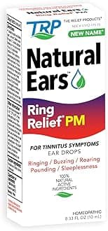Ring Relief Ear Drops PM - 100% Natural Active Ingedients - for Ringing Ears and Tinnitus Symptoms - Nighttime Formula - 0.33 fl oz
