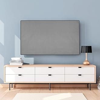 kwmobile 75" TV Cover - Dustproof Cover LCD TV Protective Cover Dustproof Light Gray