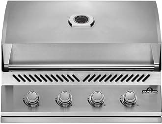 Napoleon Built-In 500 Series 32-Inch Built-In Gas Barbecue Grill Head - BI32PSS - Marine Grade Stainless Steel, Propane, 4 Main Burners, 7.5 mm Stainless Steel Grids