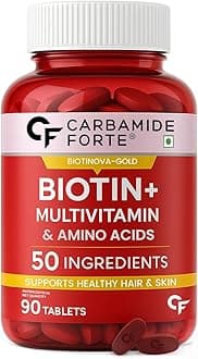 Biotin Tablets for Hair Growth | Biotin Supplement with 50 Multivitamin Ingredients for Women & Men | Hair Supplements for Women & Men | Hair Growth Tablets - 90