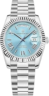 RollsTimi Pagani Design 1752 Men's Automatic Watch, Date Watch Men's, Sapphire Glass, Japan Imported Movement, Self-Winding Movement Stainless Steel Watch, 100M Waterproof.