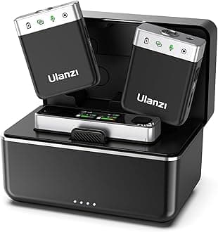 - ULANZI AM18 Wireless Lavalier Microphone, U-Mic Lavalier Lapel Mic with 100m(328ft) Range,LCF Noise Cancellation, 20H Battery, Compact Wireless Lapel Mic for DSLR Cameras/iPhone/Android/Live Streaming