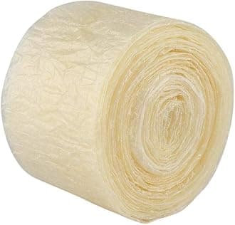 Fdit 2-Layered Edible Drying Sausage Casing for Flavorous Homemade Sausages Ham 8m for Kitchen Accessories
