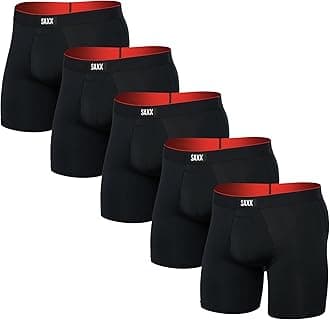 Men's Underwear with Pouch Multi Sport Mesh Boxer Brief Fly 5Pk