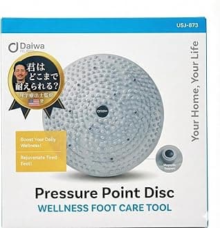 Daiwa Felicity Foot Massager Mat - Reflexology Mat with Magnetic Therapy Acupressure Disc - Ergonomic Acupressure Mat for Feet Relaxation, Pressure Point Pad - (Gray)