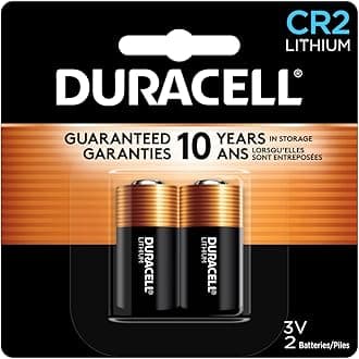 Duracell CR2 3V Lithium Battery, 2 Count (Pack of 1), CR2 Battery Lithium, High Power, Long-Lasting for Video and Photo Cameras, Lighting Equipment, and More
