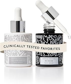 - Wrinkle-Fighter Set, Includes Renew Resurfacing Night Serum (30 mL) & Illuminate C+ Serum (30 mL), Clinical Results, Dermatologist Loved, Hylauronic Acid & Bakuchiol (Set of 2)