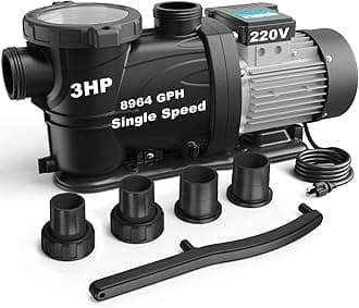 In/Above Ground Pool Pump Self Primming High Flow,Deep Grey