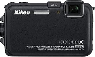 Nikon COOLPIX AW100 16 MP CMOS Waterproof Digital Camera with GPS and Full HD 1080p Video (Black)