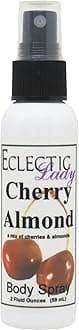 Eclectic Lady Cherry Almond Body Spray, 2 ounces, Body Mist for Women with Clean, Light & Gentle Fragrance, Cologne with Soft, Subtle Aroma For Daily Use