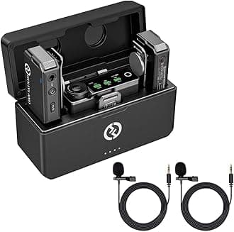 Hollyland Lark Max Wireless Lavalier Microphone System with Professional ENC, Studio Quality, 22H Duration, 820ft(250m) Range, Compatible with Cameras, iPhone, Android, PC-Black + 2X Turnstile Mics