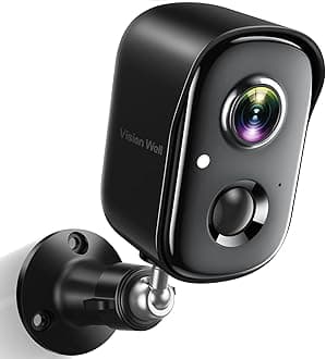 Security Cameras Wireless Outdoor, 2K Battery Powered AI Motion Detection Spotlight Siren Alarm WiFi Surveillance Indoor Home Camera, Color Night Vision, 2-Way Talk, Cloud/SD Storage-Black WiFi Camera