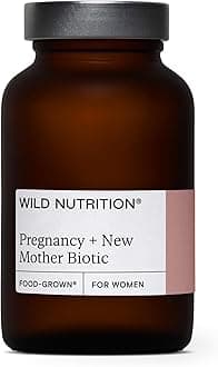 Food-Grown Pregnancy + New Mother Biotic | Pregnancy Vitamins for Women | Food-Grown Pregnancy Vitamins for Women | Prenatal Probiotic with 4 Strains of Probiotic | 30 Capsules