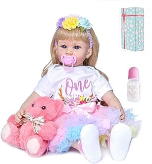 Zero Pam Realistic Reborn Toddler Dolls 24 Inch Reborn Baby Dolls Silicone Baby Girl Real Looking Weighted Newborn Baby Dolls with Soft Cloth and Toy Accessories Gift Set for Girls 3+