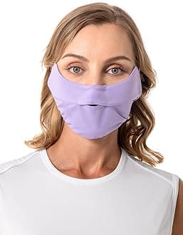 Coolibar UV Face Mask with Adjustable Features - UPF 50+ Sun Protection - Zenith in Lavendula