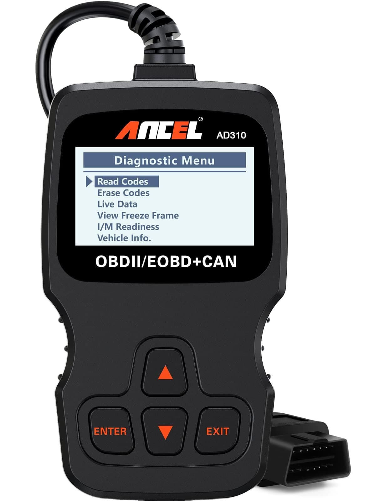 ANCEL AD310 OBD2 Code Reader OBD2 Scanner Universal Car Engine Fault Code Reader, Car Diagnostic Tool for Most OBD Vehicles since 1996 & Newer (Black)