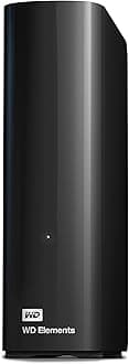 WD 16TB Elements Desktop External Hard Drive, Plug and Play Storage with USB 3.0 - WDBWLG0160HBK-NESN