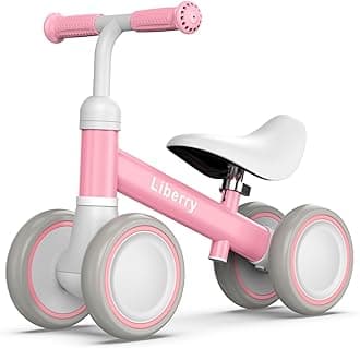 Liberry Baby Balance Bike with Adjustable Seat, Toddler First Ride-On Toy for 1-2 Year Old, Girls Birthday Gift