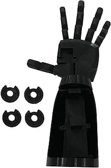 VAALI Non - Assembled Robotic Hand DIY Kit (Black) – Plastic Parts Only | 3D Printed Fingers & Palm | Educational Robotics & STEM Kit for Makers and Students Projects