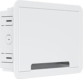 9" in-Wall TV Media Box - Recessed TV Outlet & Network Enclosure - Works with Roku, Apple TV, Fire TV Stick, & Samsung One Connect Mini - WiFi Friendly Cable Management Kit