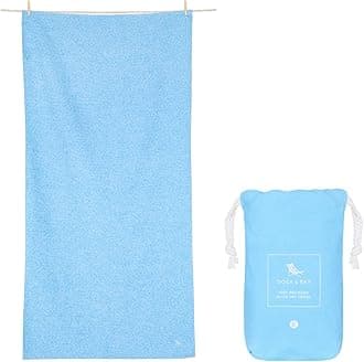 Dock & Bay Beach Towel - For Travel, Swimming, Camping, Holiday - Super Absorbent, Quick Dry, Sand Free - Compact, Lightweight - 100% Recycled Materials - Includes Bag