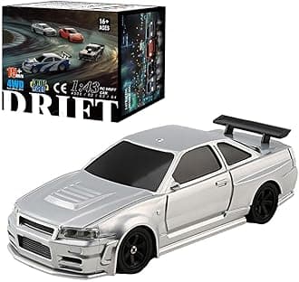 1/43 RC Drift Car for Adults, 2.4G Mini RC Car RC Racing Car Remote Control Car, RC Sport Racing Car 4WD RC Electric Car Model with Lights High Speed RC Vehicle Gifts -RTR