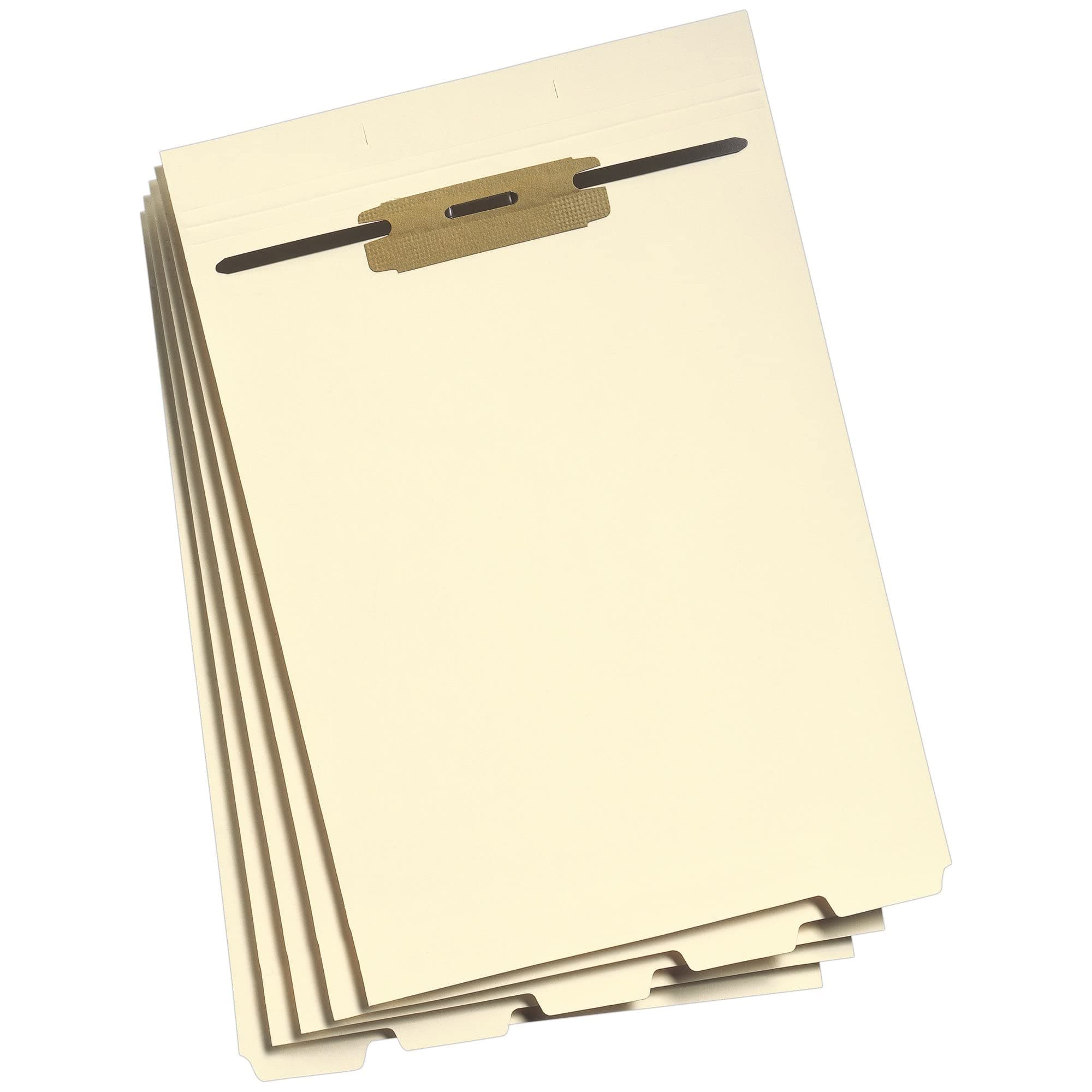 Stackable Folder Divider with Fastener, Bottom 1/5-Cut Tab, Letter Size, Manila, 50 per Box (35600)