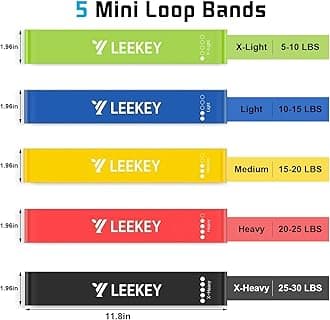 LEEKEY Resistance Bands, Exercise Bands Pull Up Assist Bands - Workout Bands Set - Mobility Band Powerlifting Bands for Men and Women Fitness Training, Physical Therapy,Home Workouts