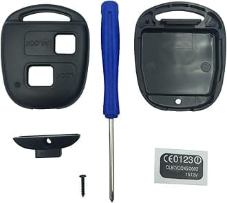 Replacement Key Fob Shell Case Fit for Toyota Corolla Camry Prado Land Cruiser/FJ Cruiser Keyless Entry Remote Case Car Key Housing NO Chip(2 Button)