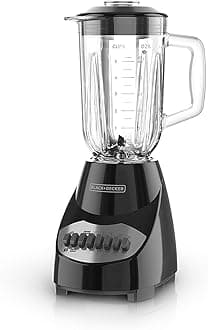 - BLACK+DECKER Countertop Blender with 6-Cup Glass Jar, 10-Speed Settings, Black, BL2010BG