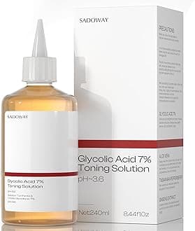 Glycolic Acid Toner: 240ml Glycolic Acid 7% Exfoliating Toner Toning Solution Which Soothes and Hydrates Skin