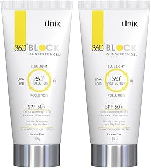 Ethiglo 360 Block Sunscreen Gel SPF 50+ : 50 GM : Pack of 2