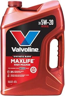Valvoline High Mileage 5W-20 Synthetic Blend Motor Oil with MaxLife Technology - 5qt
